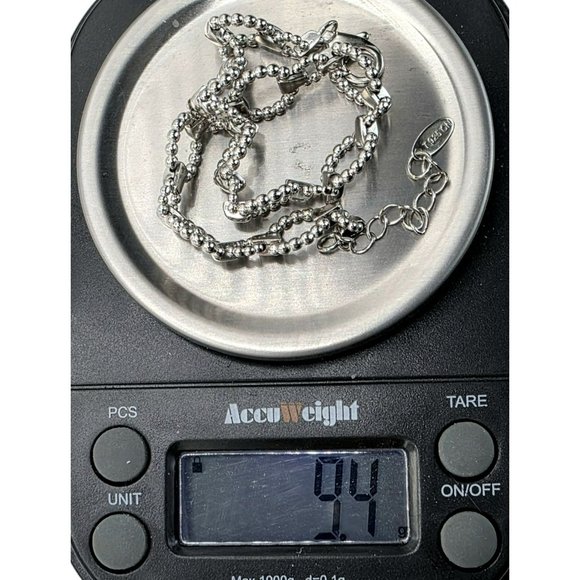 New Tocara Sterling Silver Bracelet Beaded Circle Round Links Chain 925 Arielle - Picture 11 of 13